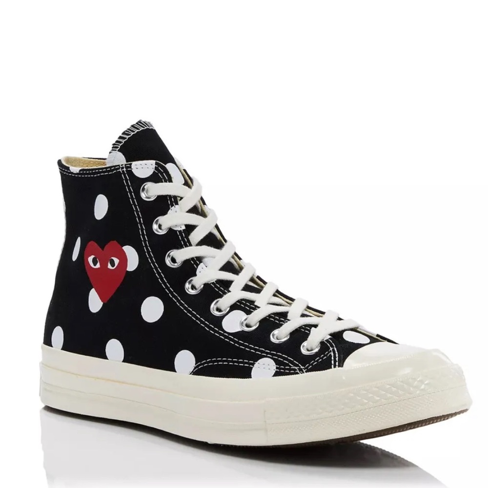 COMME DES GARÇONS PLAY X Converse Polka Dot High Top Sneaker Color Black